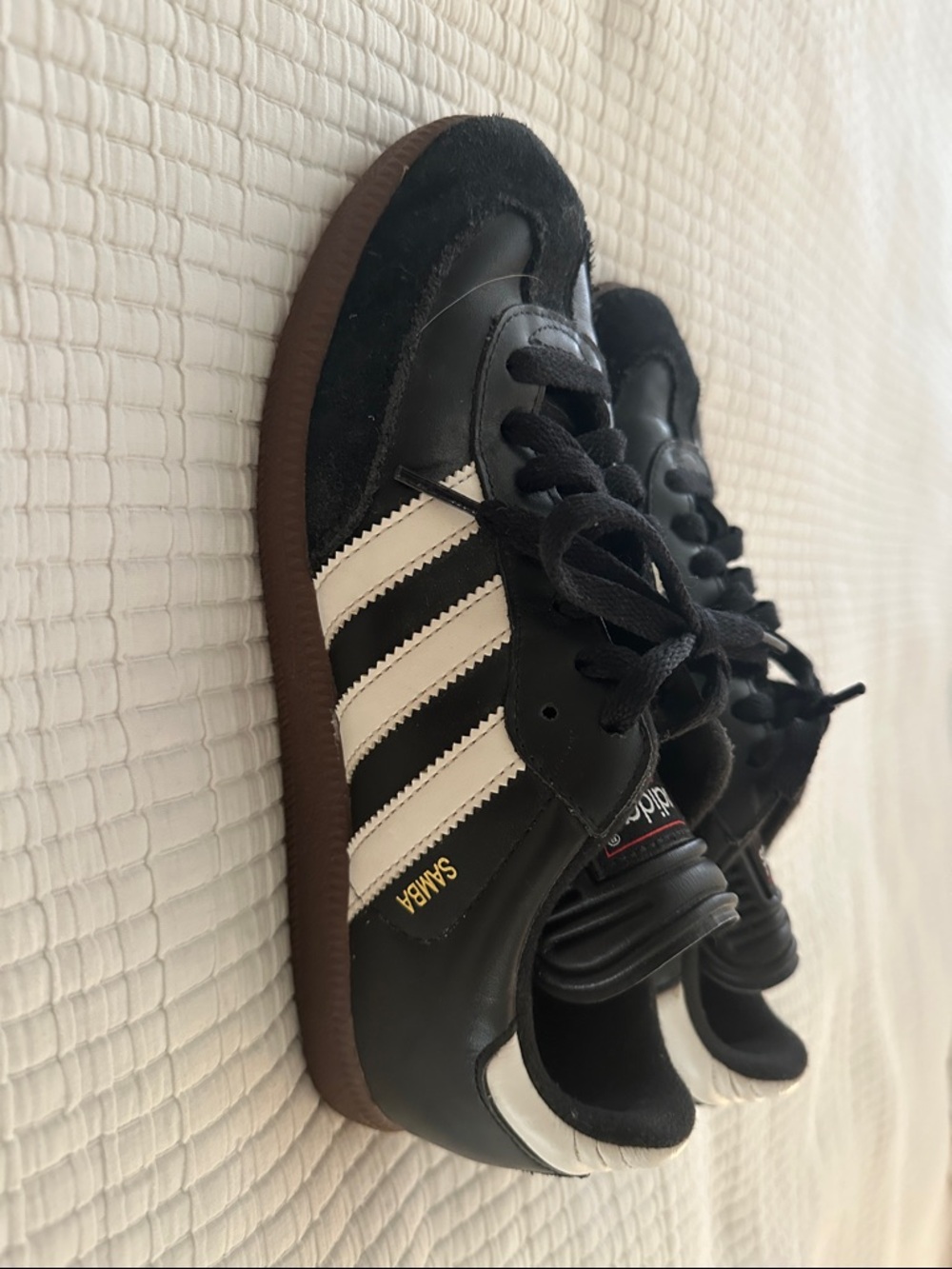 adidas Black and White Classic Trainer Sneakers - Picture 3 of 4